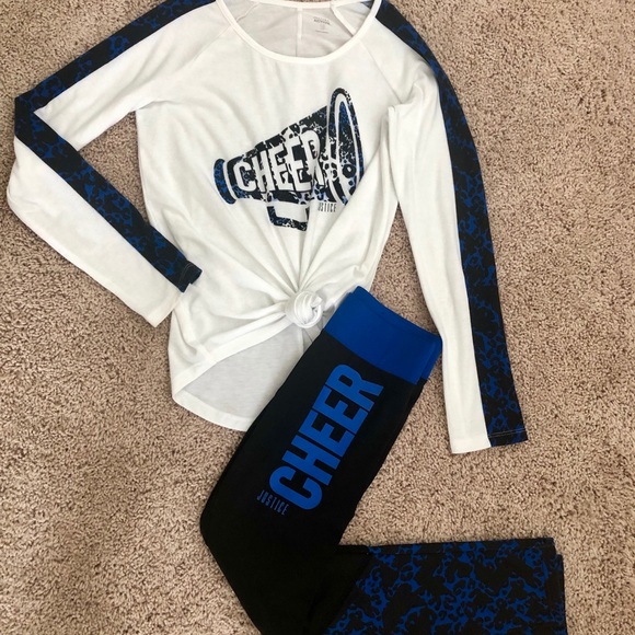 NWT JUSTICE GIRLS 10 12 14//16 OUTFIT SET ~ BLK LOGO HOODIE /& LEGGINGS ~ SO CUTE!